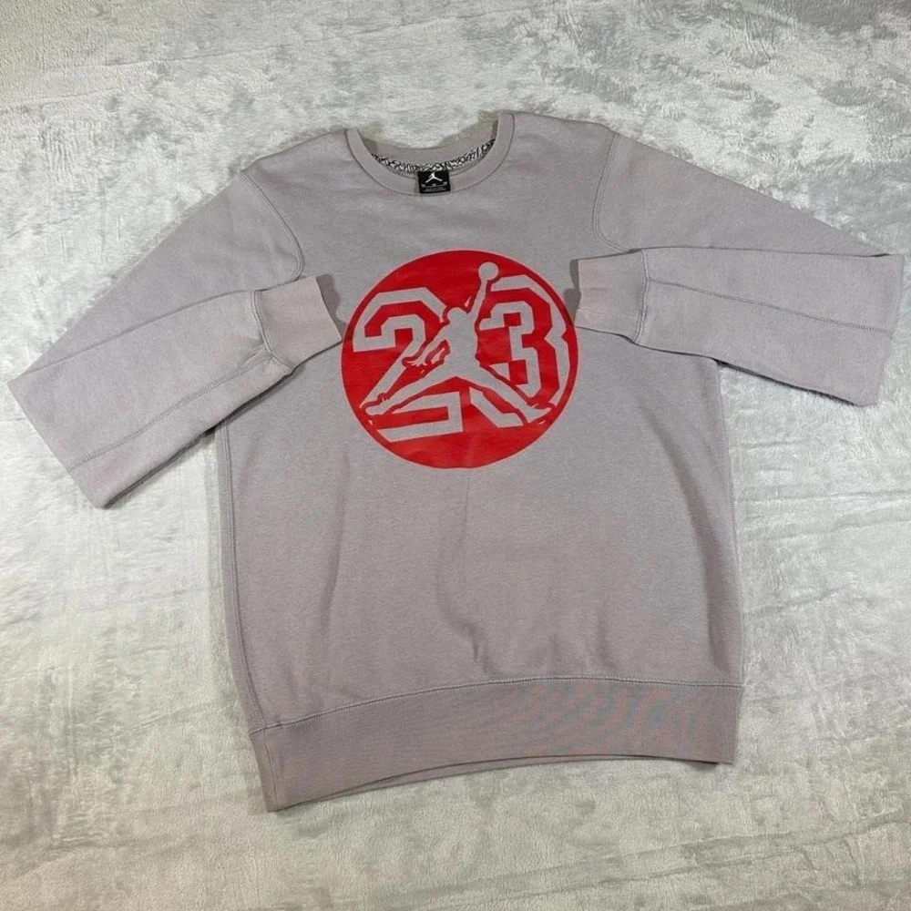 Jordan Jumpman Graphic Crewneck Sweatshirt |‎ Grey | Medium